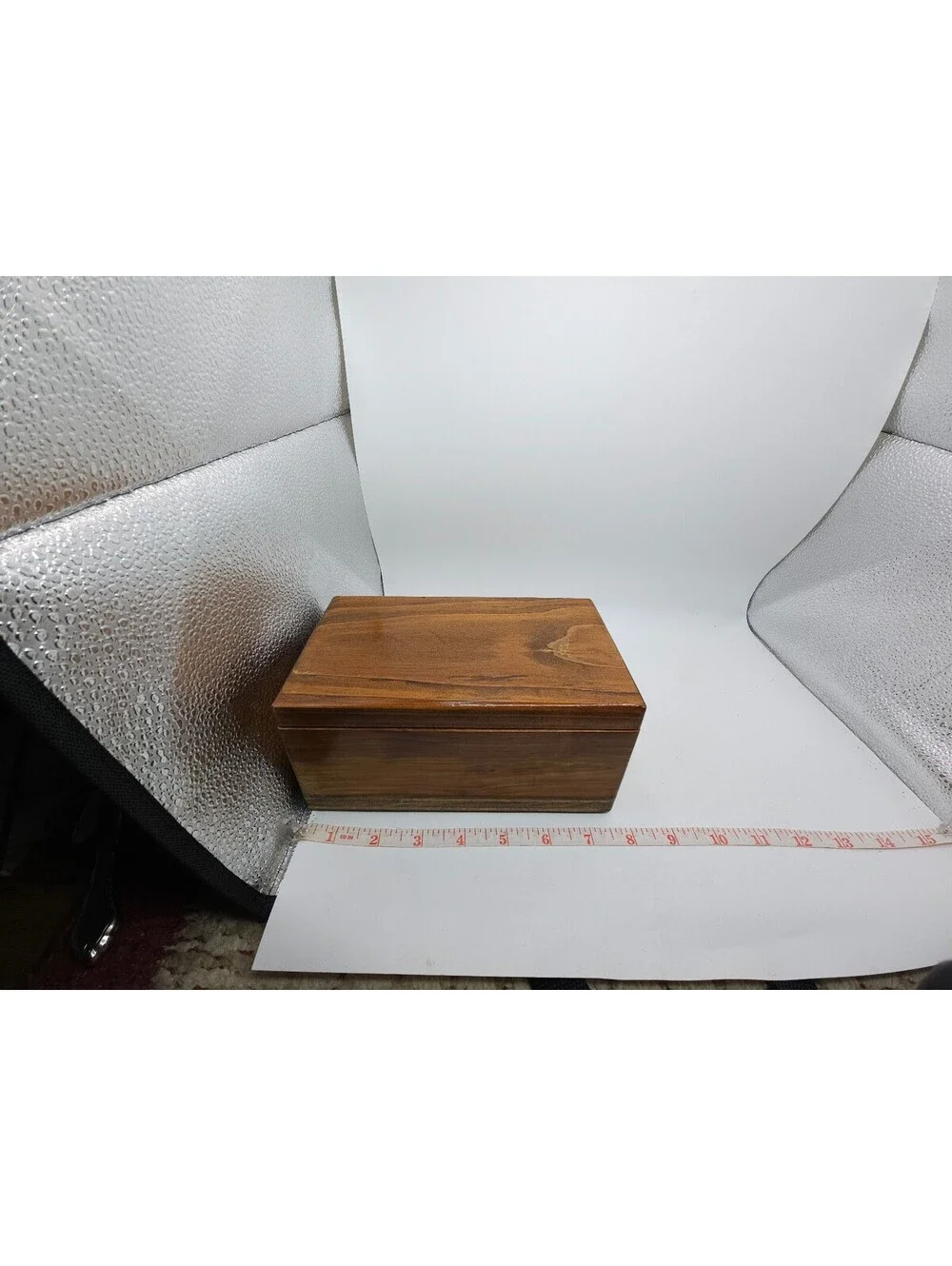 VTG Handcrafted Wooden Storage Box with Hinged Lid
